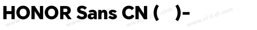 HONOR Sans CN (正文)字体转换